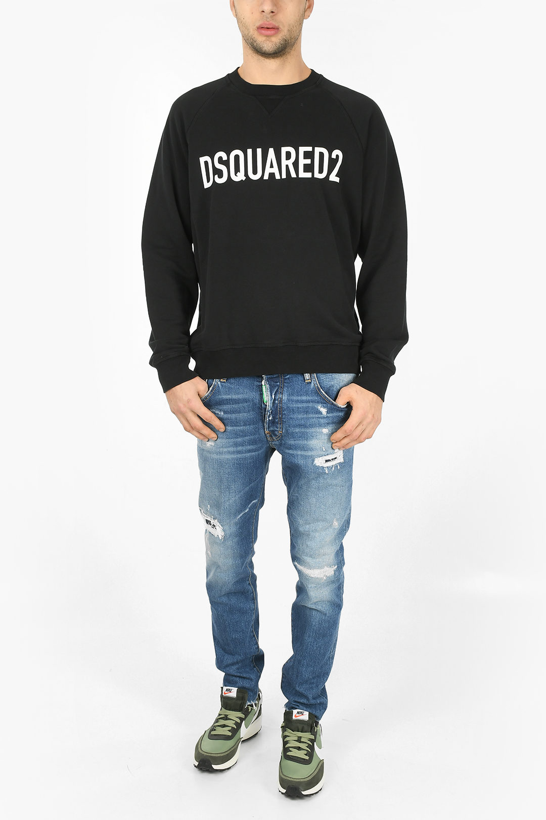 Crew necks Dsquared2 - Logo intarsia short sleeved crewneck -  S74HA1071S16986961