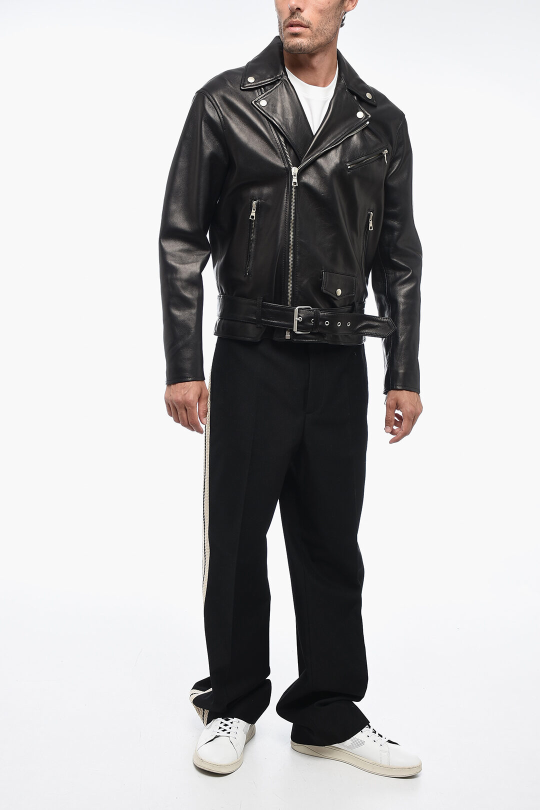 Printed leather jacket mens hotsell