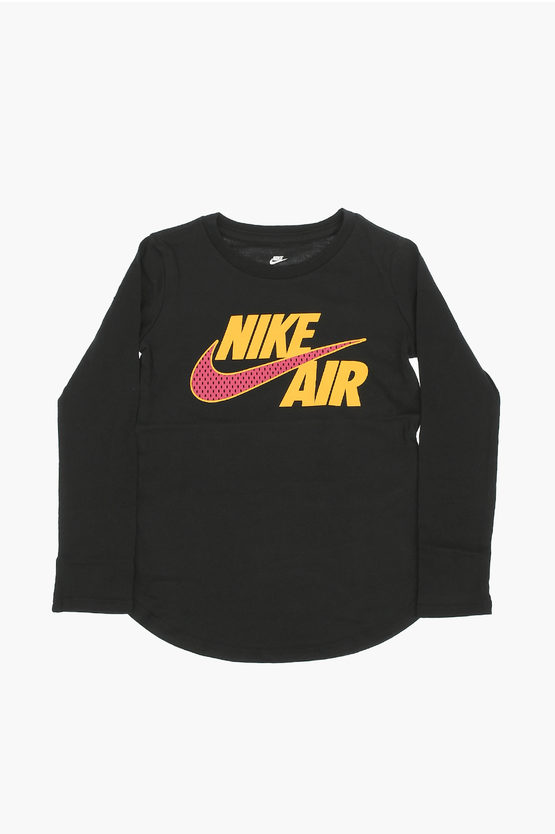 Nike Printed Long Sleeve T-shirt In Black