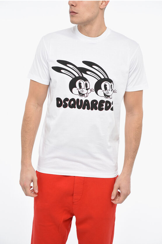 Dsquared2 Printed Lunar N.y. T-shirt In White