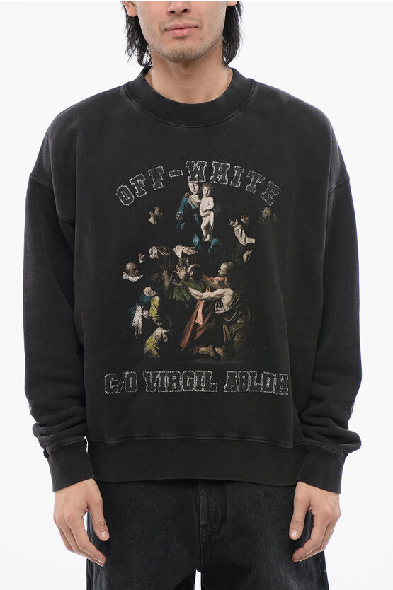 Off-white Caravaggio Mary Skate Logo Hoodie