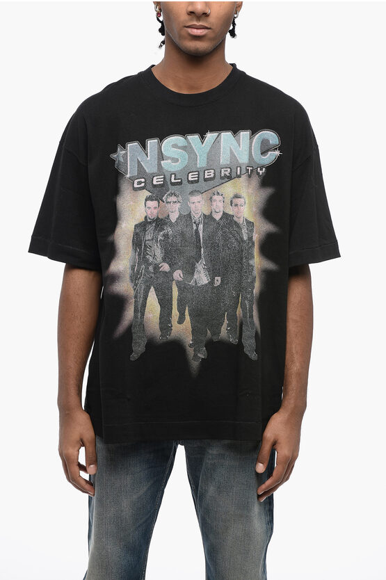 1989 Studio Cotton T-shirt With Contrasting Graphic Print In Black
