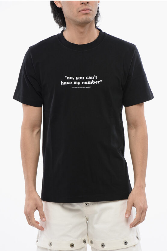 Off-white Printed Number Slim-fit T-shirt