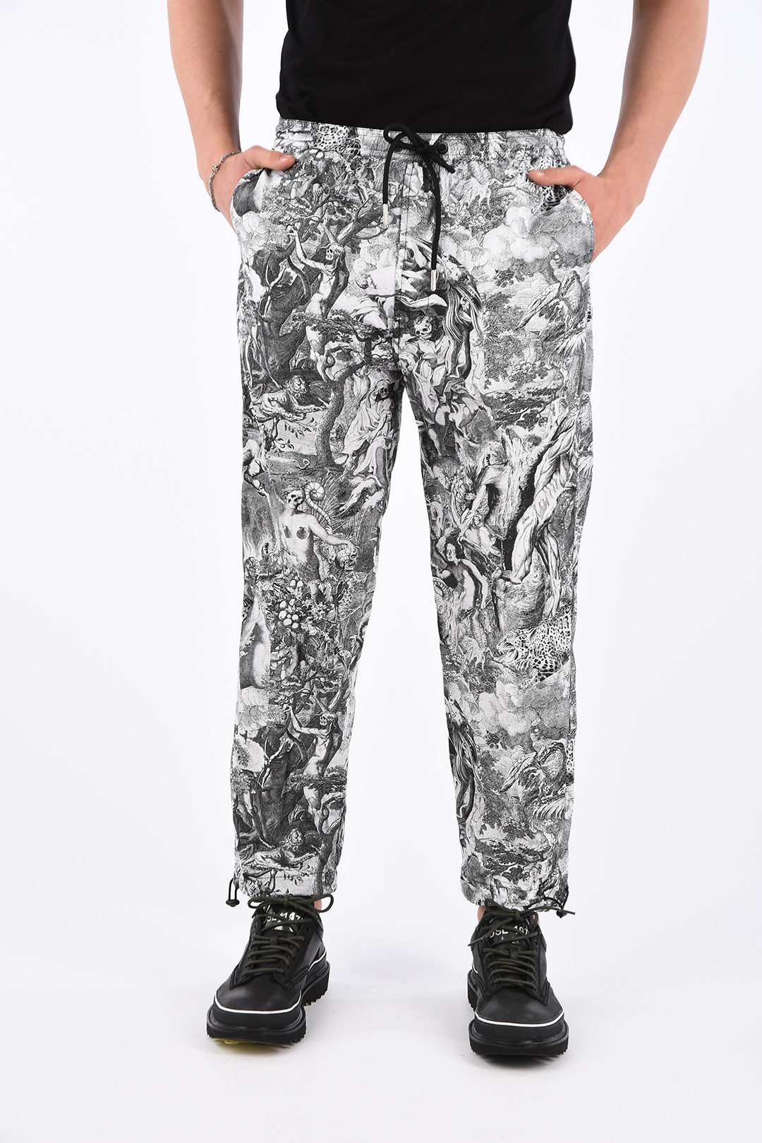 Diesel Printed P-TOLL-KAOS Pants With Drawstring men - Glamood Outlet