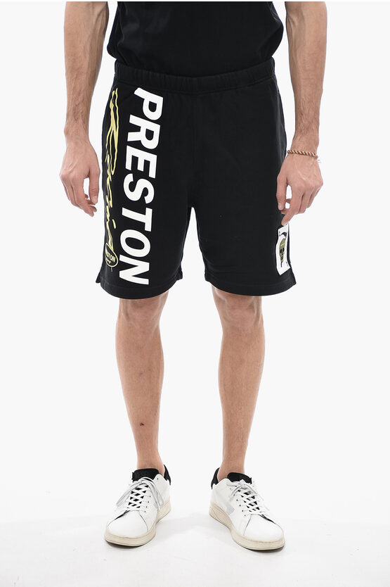 Shop Heron Preston Printed Preston Racing Jersey Shorts