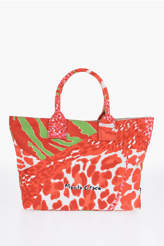 Shop Manila Grace Printed Shopepr Handbag