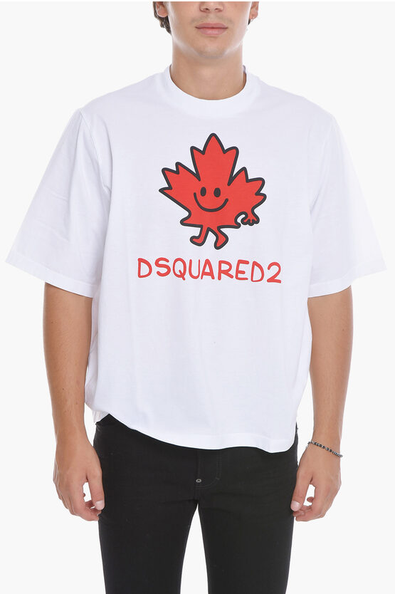 Shop Dsquared2 Printed Short Sleeved Crewneck T-shirt