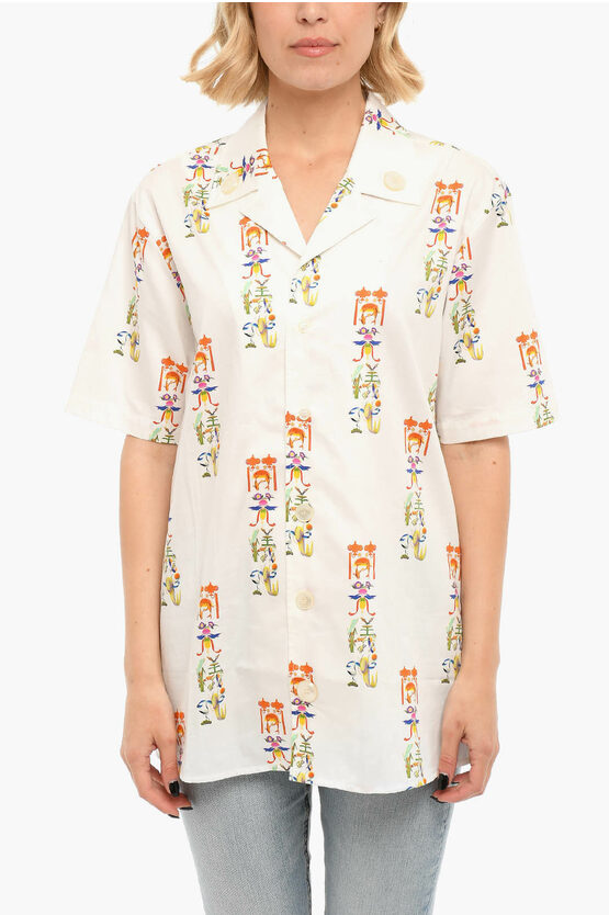 Opening Ceremony Printed Short Sleeved Shirt In Neutral
