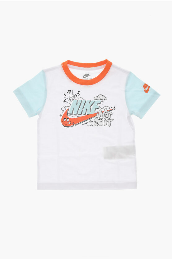 Printed Shorts and Crew-neck T-Shirt Set