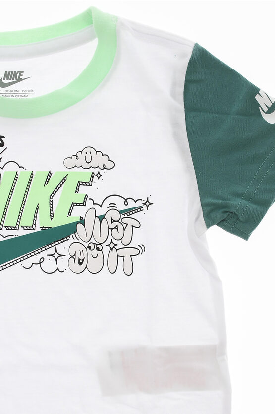 Printed Shorts and Crew-neck T-Shirt Set