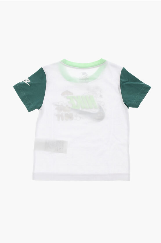 Printed Shorts and Crew-neck T-Shirt Set