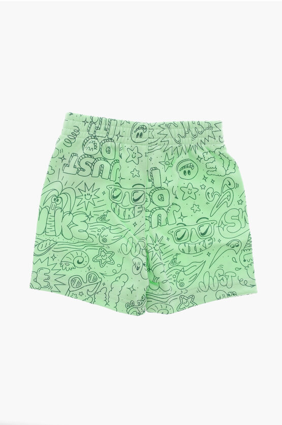 Printed Shorts and Crew-neck T-Shirt Set