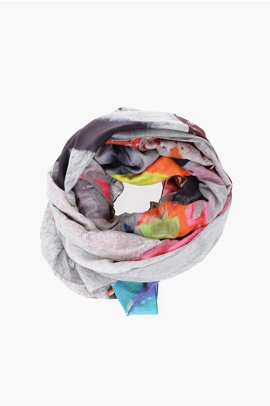 Shop Talking Walls Printed Silk Blend Rocket Heart Foulard