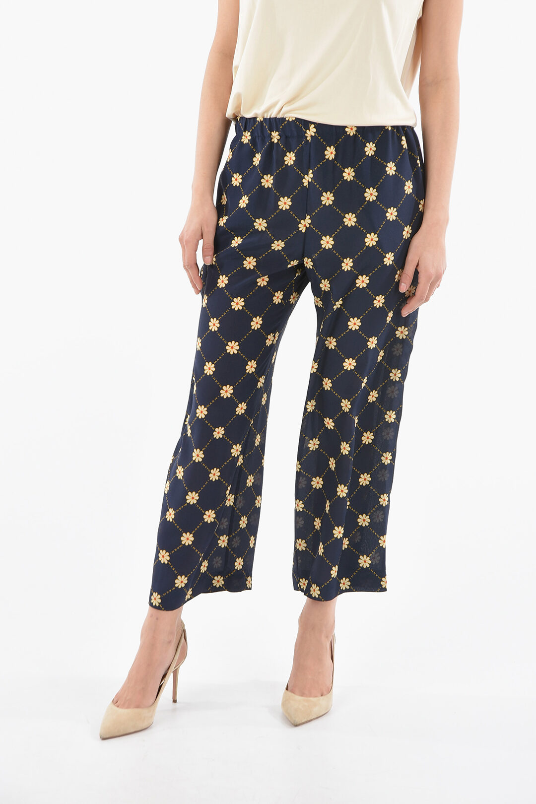 Marni Printed Silk DAISY MARNIGRAM Pajama Pants women Glamood Outlet