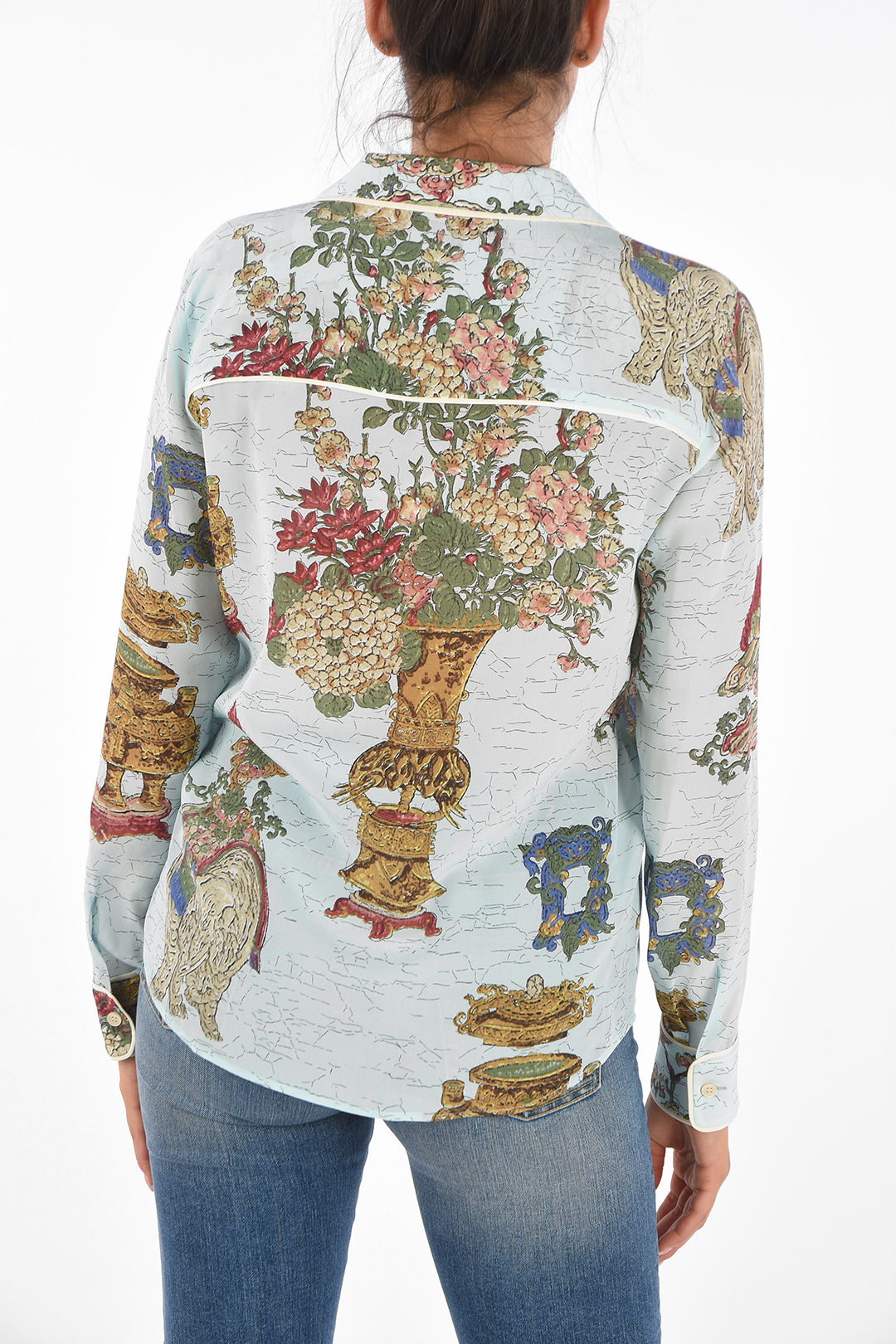 Red Valentino Printed Silk Pajama Blouse women Glamood Outlet