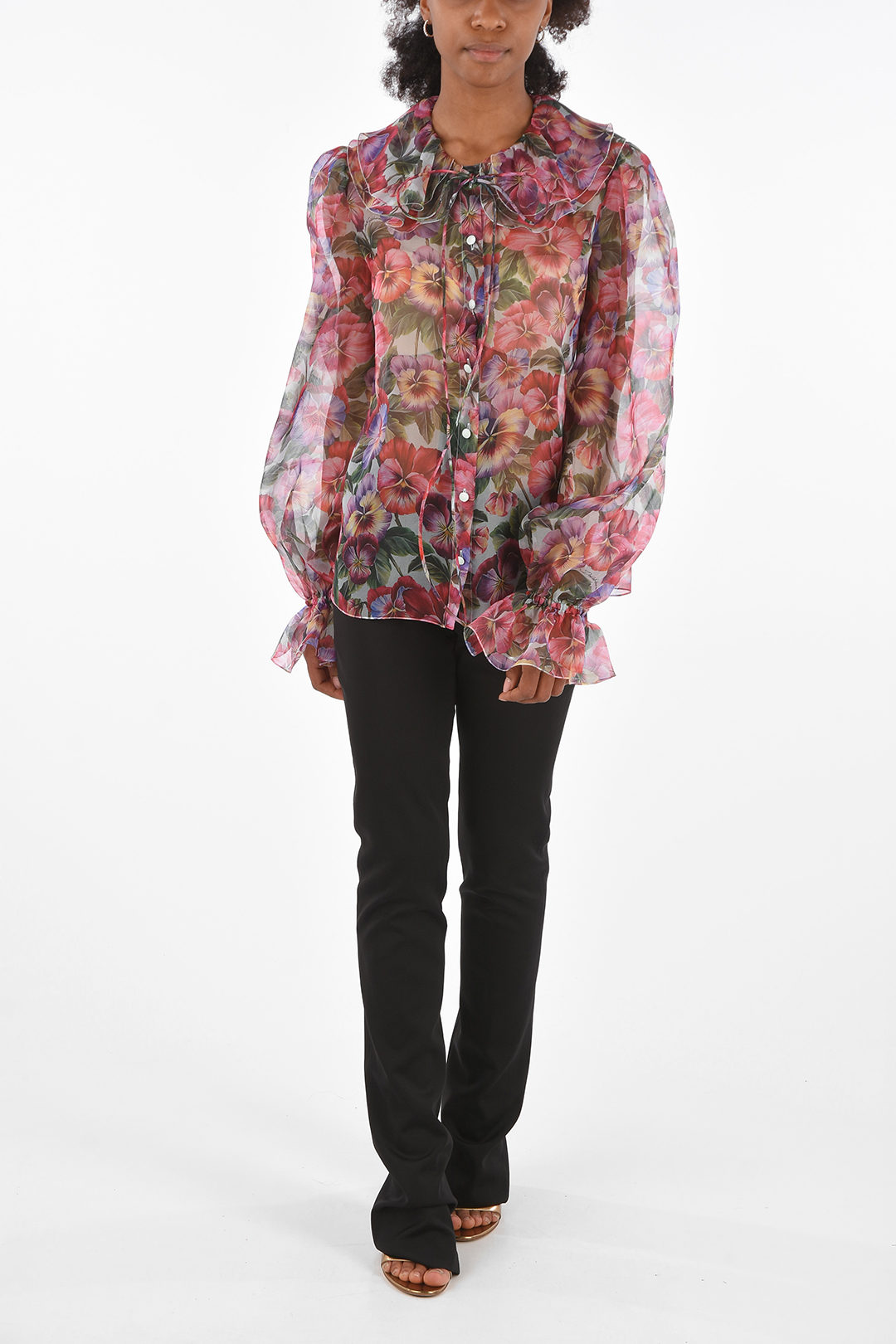 Dolce & store Gabbana Floral Ruffle Blouse