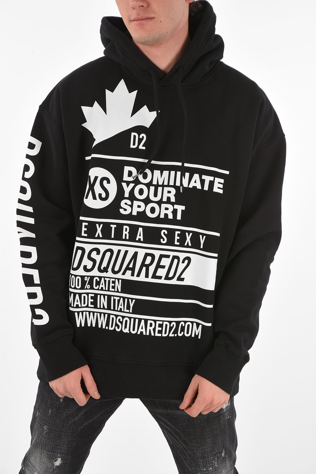 Knipoog impuls Oude man Dsquared2 printed SLOUCH FIT hoodie sweatshirt men - Glamood Outlet