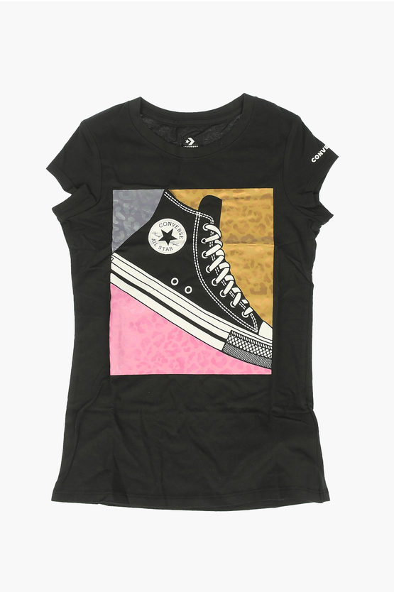 Converse Printed Trainer Box T-shirt In Black