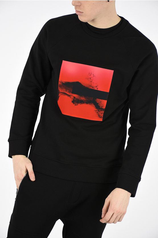 Neil Barrett Printed Sweatshirt In Black