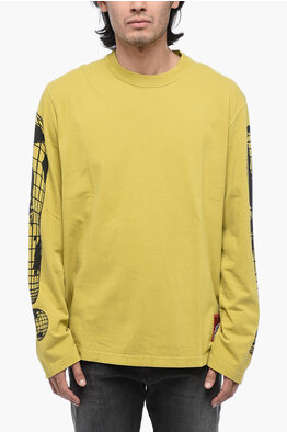 Diesel Printed T-CRANE LS-L3 T-shirt men - Glamood Outlet