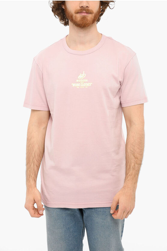 Diesel Printed T-diegor-d2 Short Sleeved T-shirt In Pink