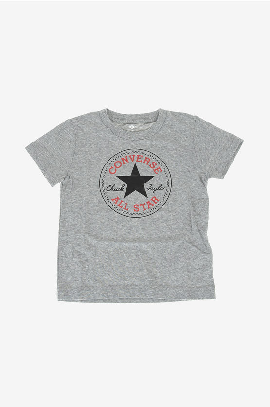 Converse Printed T-shirt In Grey