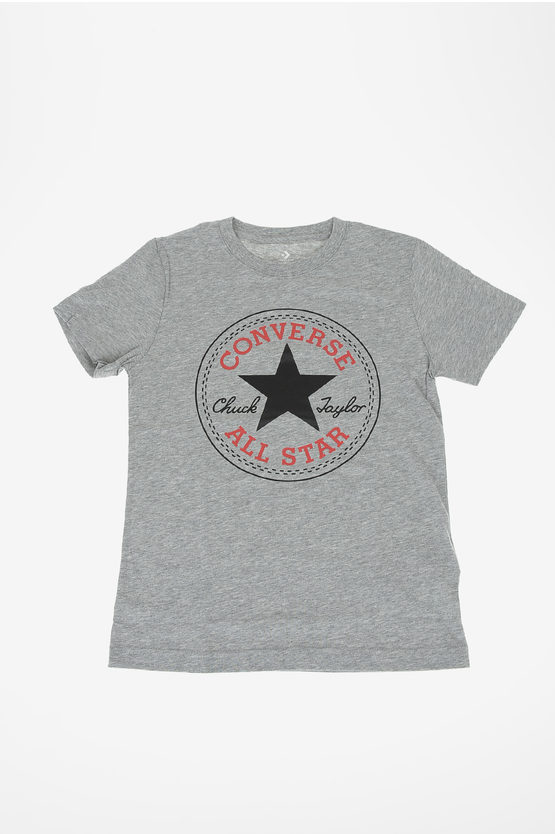 Converse Printed T-shirt In Gray