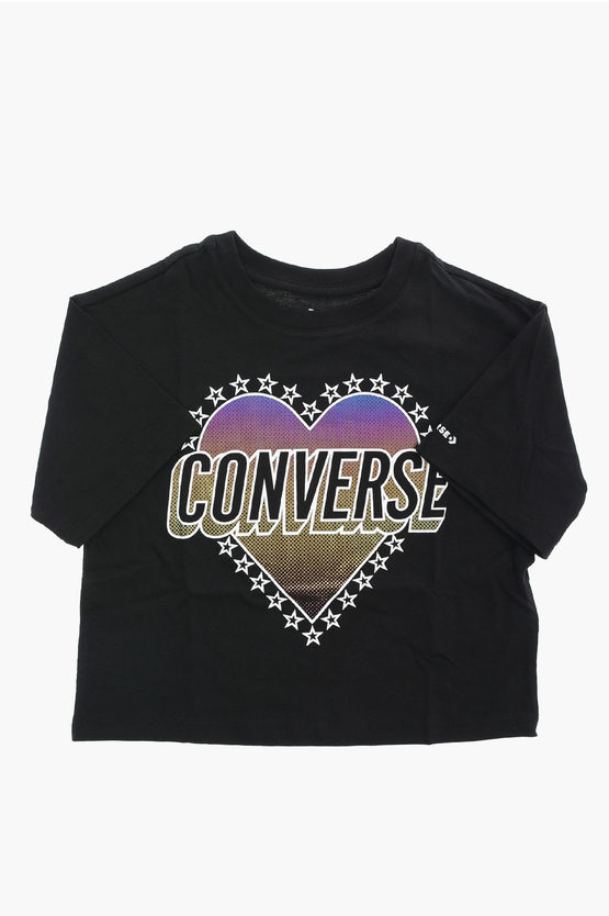 Converse Kids' Printed T-shirt In Black