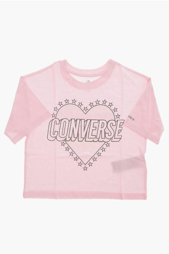 Converse Printed T-shirt In Pink