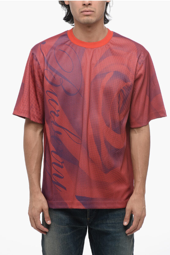 Shop Burberry Printed Tech Fabric T-shirt