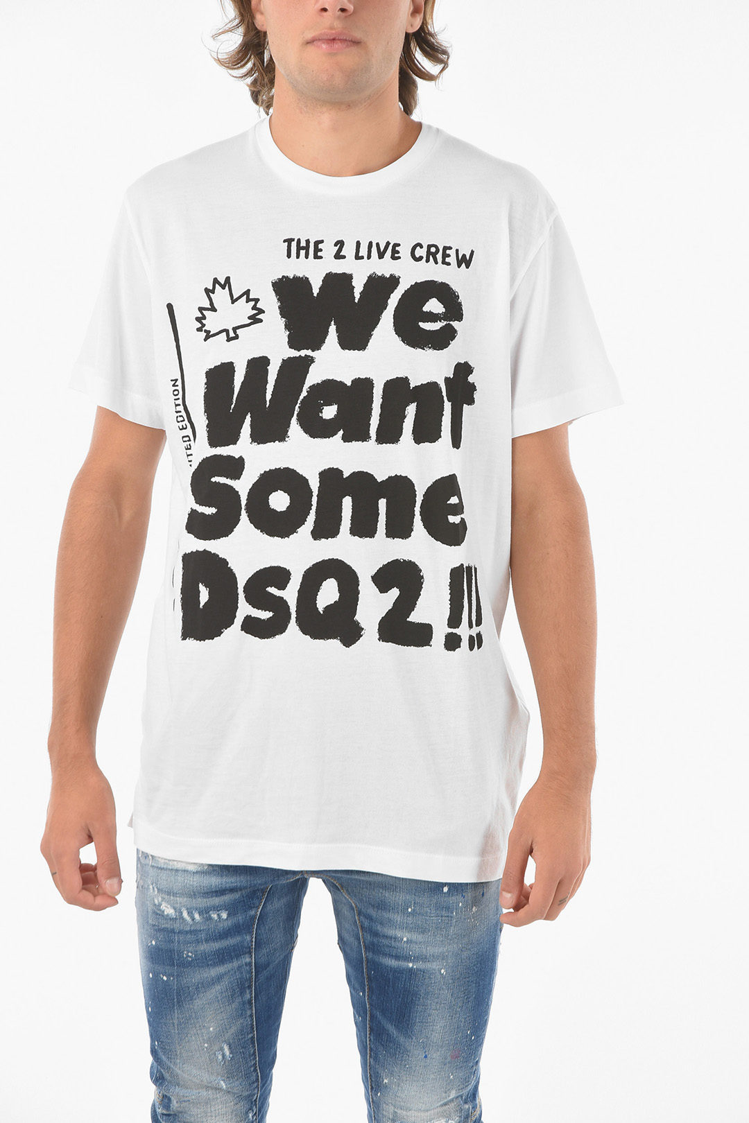 Dsquared2 Printed THE 2 LIVE CREW CIGARETTE FIT Crewneck T-shirt