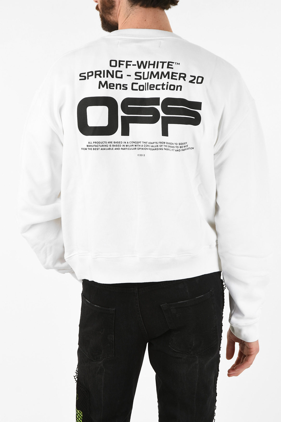 off white men's crew neck