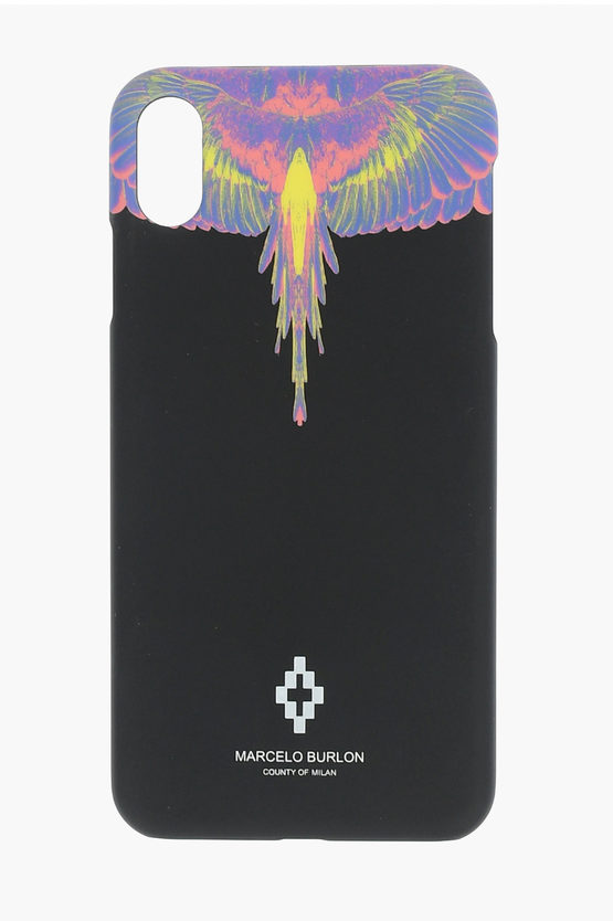 Marcelo Burlon County Of Milan Printed Wings Xs Max Iphone Case In Black
