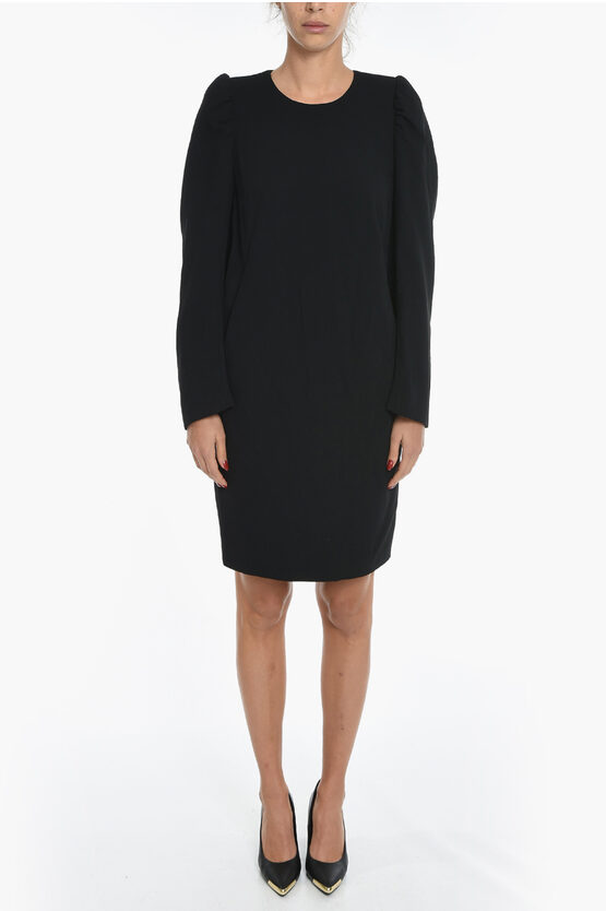 Dries Van Noten Puffed Sleeved Denzo Dress With Back Zip In Black