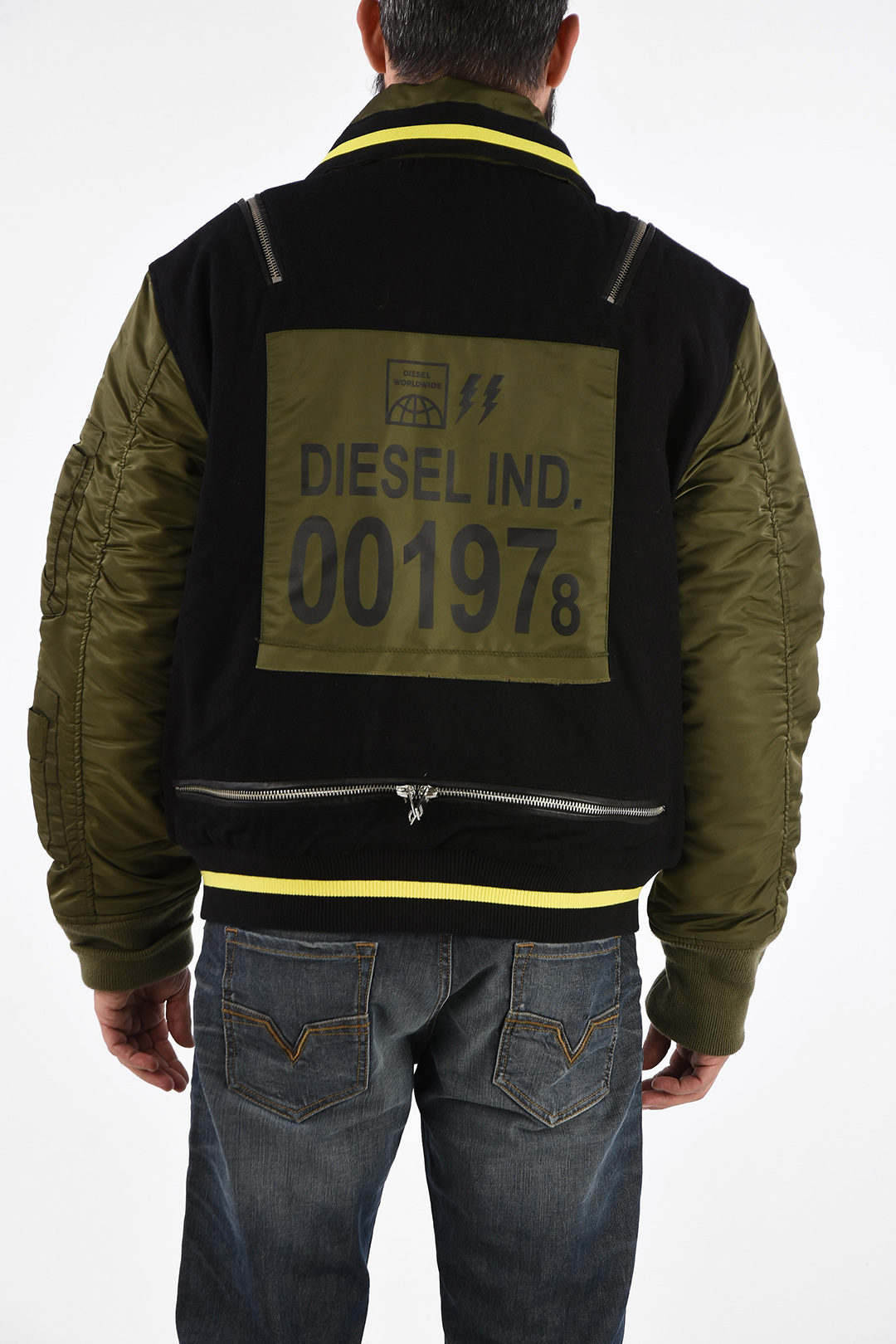 Diesel Puffer Jacket W-SHARYN with Zip Closure herren 