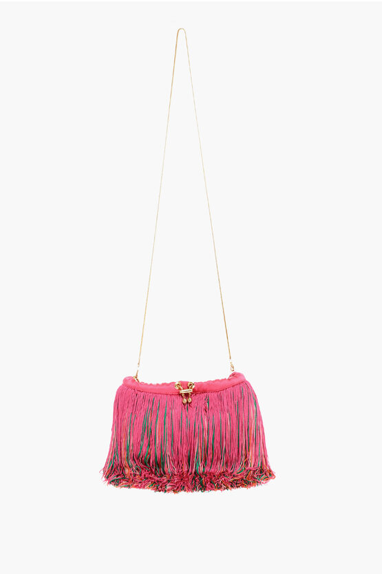 Rosantica Puffy Fatale Lumiere Mini Shoulder Bag With Tassel In Pink