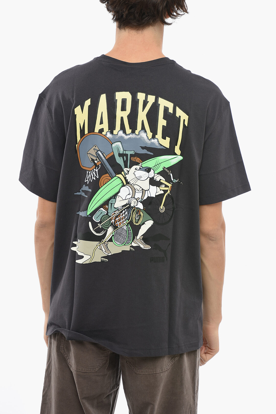 Puma PUMA X MARKET Printed Logo Cotton T-Shirt men - Glamood