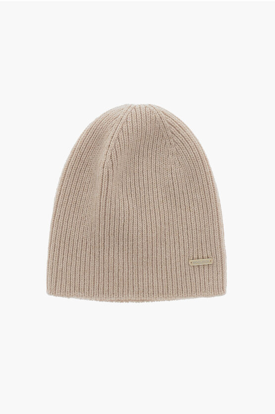 Woolrich Pure Cashmere Beanie In Neutral