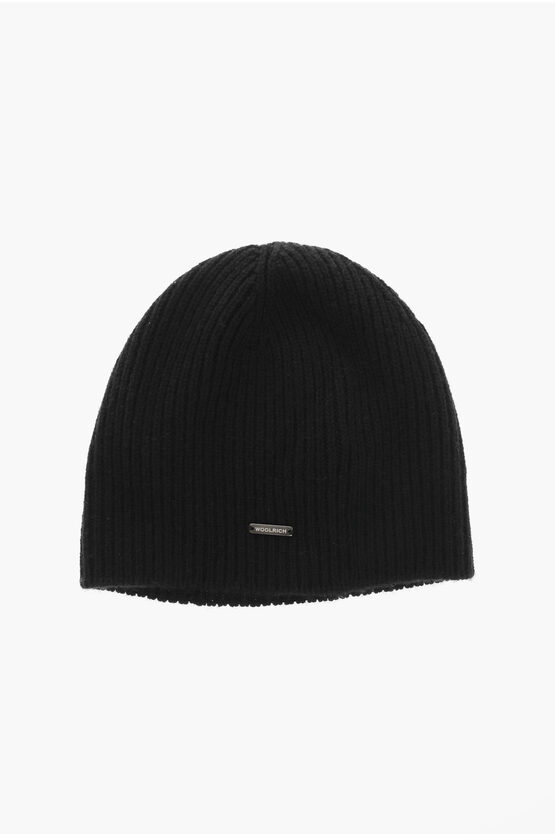 Woolrich Pure Cashmere Beanie In Black