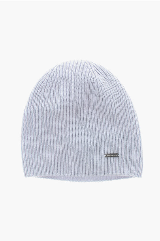 Woolrich Pure Cashmere Beanie In Blue