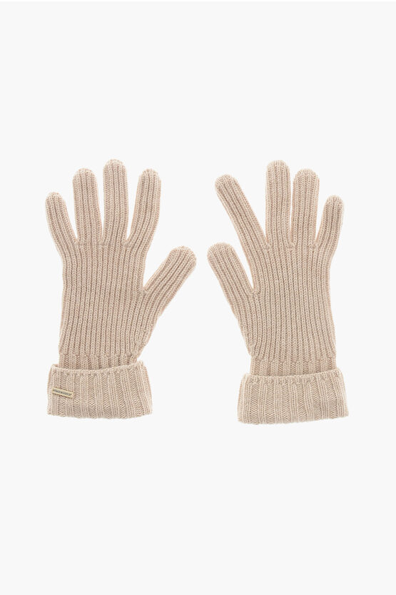 Woolrich Pure Cashmere Gloves In Neutral