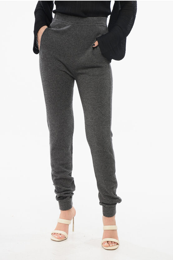 Saint Laurent Pure Cashmere Leggings With Elastic Waistband