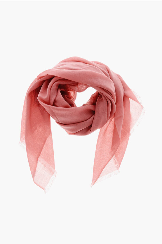Malo Pure Cashmere Lightweight Scarf With Fringes
