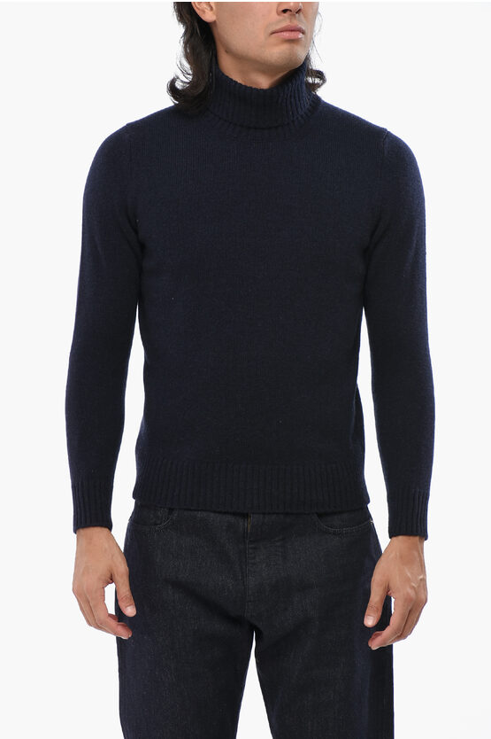 Oliver Lattughi Pure Cashmere Turtleneck Sweater In Black