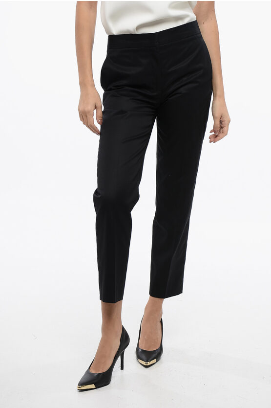 JIL SANDER PURE COTTON CHINOS PANTS WITH CONCEALED CLOSURE 