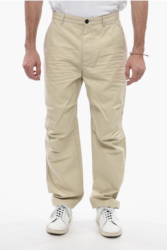 Dsquared2 Pure Cotton Osaka Fit Chinos Pants In Neutral