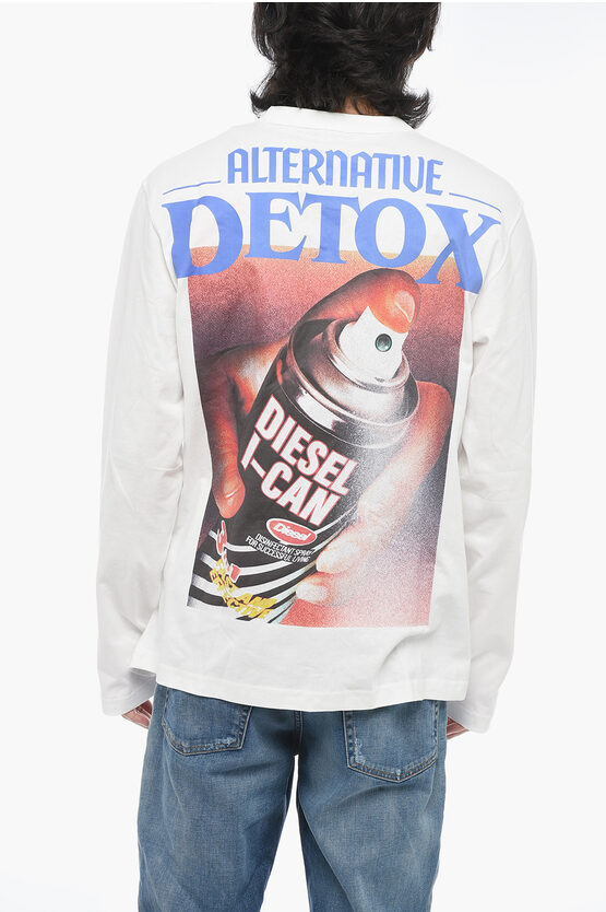 Diesel Pure Energy print T-CRANE-LS-G4 Long Sleeved T-shirt men