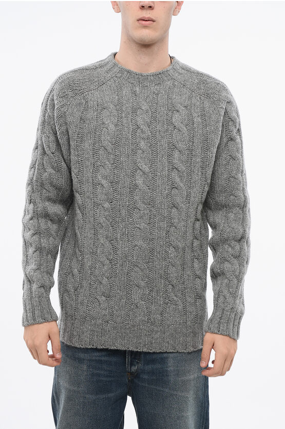 Howlin' Pure Wool Cable-knit Crewneck Sweater