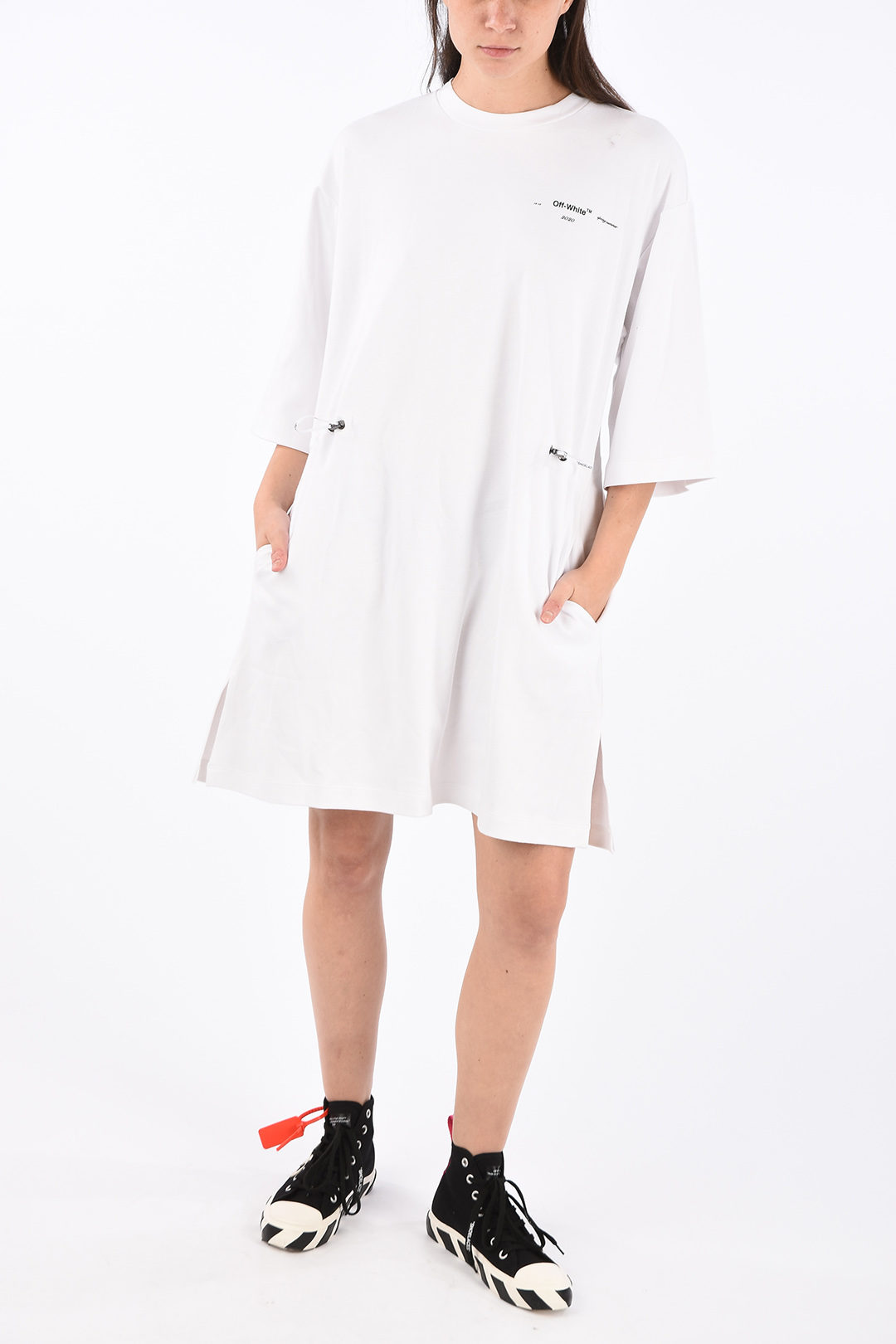 ワンピース OFF-WHITE DRESS WITH LOGO Off-White Puzzle Arrow Sweat Dress with Coulisse women