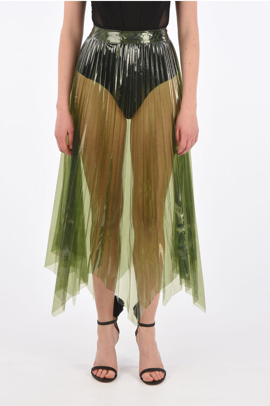 スカート Side accordion line pleated skirt Side accordion line pleated skirt Pleated